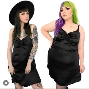 FOXBLOOD Talena Satin Slip Dress [Made in LA]